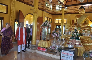 The Governor of Arunachal Pradesh Shri P.B. Acharya and States First Lady Smt Kavita Acharya visiting Kongmukham, the famed Golden Pogoda  at Tengapani in Namsai on 5th  August 2017.